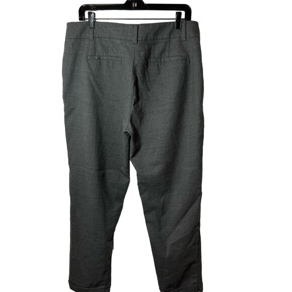 EILEEN FISHER Women's Wool Charcoal Gray Cuffed Dress Wide Leg Pants Sz 12 - Picture 5 of 9